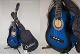 Austin Bazaar 38" Blue Guitar with Carrying Bag And Accessories