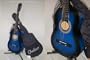 Beginner 38" Blue Guitar with Carrying Bag and Accessories