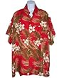 Men's Hawaiian Shirt-Palm Fronds on Maroon