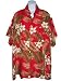 Men's Hawaiian Shirt-Palm Fronds on Maroon