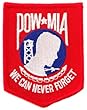 POW MIA Embroidered Patch Iron-On Vietnam War Prisoner of War Military Emblem Red White Blue