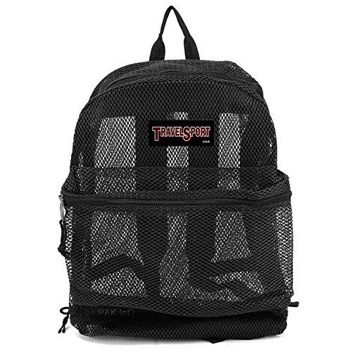 Travel Sport Transparent See Through Mesh Backpack/ School Bag