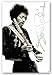 Jimi Hendrix - White 24"x36" Art Print Poster