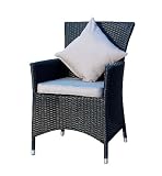 Ambientehome 63702 Sessel Nairobi Polyrattan, schwarz