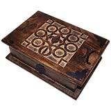 Schmuckschatulle Antik-Look Holzbox Schmuckkasten Massivholz ca. 26 x 18 x 9 cm