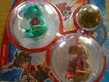 Bakugan Bakubronze Starter Pack (Green Scraper, Tan Klawgor, Yellow Mystery Ball)