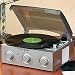 Classic 3-Speed Stereo Vinyl Record Turntable + AM/FM Receiver, 2 Speakers