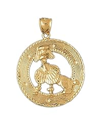 Dazzlers Solid 14k Gold Poodle Dog Charm Pendant Available in three colors from jewelsberry (weights: 4.1 grams only)