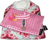 Bella Tunno Bib Bundle 3 Piece Set in Mosaic Sky / Pink Moons