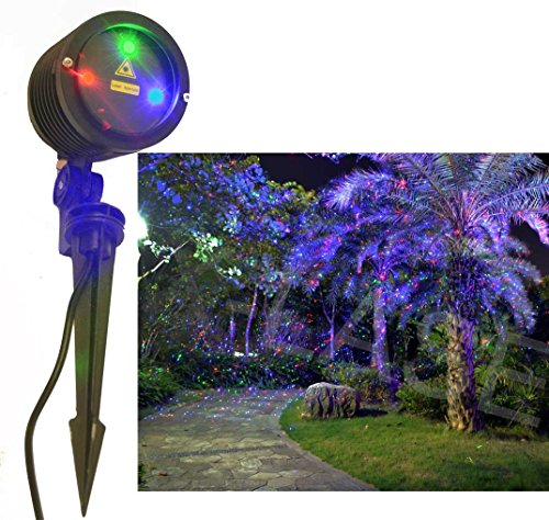 Red and green and blue -3 color laser landscape project…