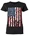 United States of America Flag Vintage Distressed Style Women's T-Shirt Large Black