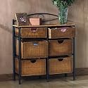 SEI Iron/Wicker Storage Chest