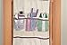 Smart Design Over-The-Door Organizer w/ 42 Pockets w/ Elastic Trim & Hanging Hooks - VentilAir Mesh Fabric - Shoes, Pantry, & Closet Storage - Home Organization (21 x 73 Inch) (Natural Canvas)
