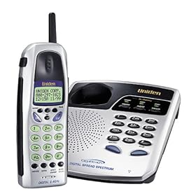 Uniden TRU3465 2.4 GHz DSS Titanium Cordless Phone with Caller ID & Speakerphone