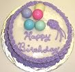 Pastel-Color Balloon Chocolate Decorated Cake Single Layer 8" Round