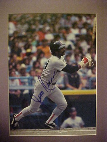 Jim Rice Boston Red Sox Autographed 11 X 14 Professionally Matted Color Photo With A Personally Obtained Autograph Directly From The Player