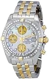 Breitling Chrono Galactic White Dial Diamond Two Tone Automatic Mens Watch B13358LA-A580TT