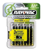 Rayovac NM715-8 Rechargeable NiMH AA Batteries, 8-Count Package
