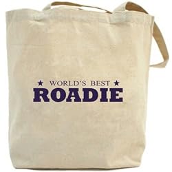 Canvas Tote Bag Beige " The Best Roadie Of The World " Occupations