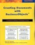 Business Objects: Complete Report Writing Course