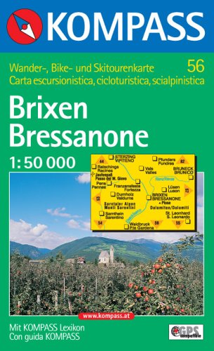 City Travel Guides Discounted  Bücher : Kompass Karten, Brixen/Bressanone: Wander- und Bike- Skitourenkarte