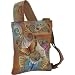 Anuschka Slim Cross Shoulder Bag-Henna Butterfly