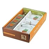 Dipping Set with Herb Design - Terra Cotta