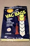 Vacuum Cleaner Bags -- Designed to Fit Eureka Style F & G -- Fits Eureka ESP Models -- For Eureka Upright Vacuum Cleaners Except 7000 Series, and Models 210, 1212, and 1401 -- Pkg of 3 Bags