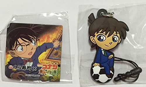 Sunflower Bikkurapon limited magnet BOOKMARKS &amp; Rubber strap Shinichi Kudo of Kura Sushi ~ Detective Conan hellfire? Gosho Aoyama Detective Conan? Earphone jack strap bookmark bookmark Shinichi set