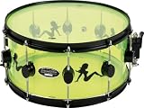 Pacific Drums by DW Acrylic Snare With Black Hardware, Pink Mud Flap 7X14*