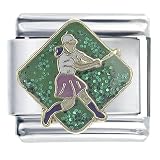 Baseball Player Sports Italian Charms Bracelet Link