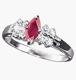Avon Sterling Silver Genuine Ruby Ring in Gift Box Size 6