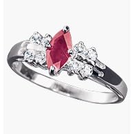 Avon Sterling Silver Genuine Ruby Ring in Gift Box Size 10 by Avon