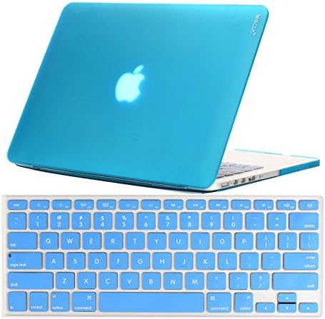 WYECLK 2 in 1 for Macbook Pro 15" A1286 Soft-Touch Plastic Hard Case Cover Aqua Frosted Matte Rubber Coated See Thru Hard Shell Clip Snap On Case Skin Cover &amp; Silicone Keyboard Cover