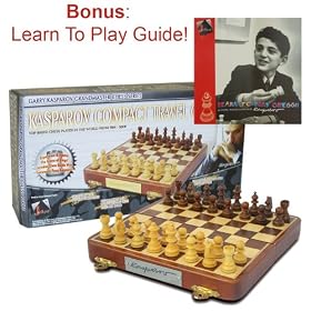 Click here to buy Kasparov Compact Travel Chess Set by Trademark Global.