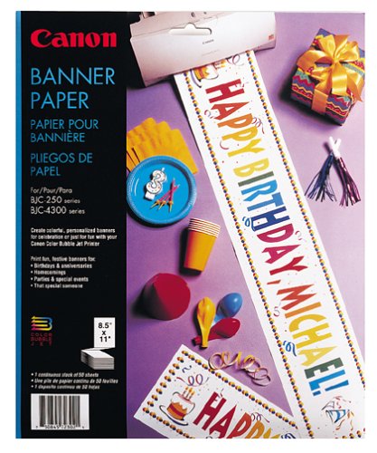 Office Product: Canon Comp. Letter Size Banner Paper   50 Continuous Sheets   F51 2571 500  
