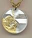 Poland 2 Zlotych Pope John Paul II & Crucifix Two Tone Coin Pendant with 24 Chain