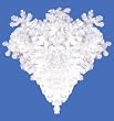 4' Pre-Lit Crystal White Hanging Upside Down Christmas Chandelier - Clear Lights