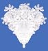 4' Pre-Lit Crystal White Hanging Upside Down Christmas Chandelier - Clear Lights