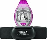 Timex T5K734F5 Womens Zone Trainer Heart Rate Monitor with Resin Strap Watch, Pink/Silver Tone, Mid-Size