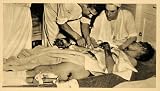 1943 Print Wounded Soldier Marine Tulagi Ship Solomon Islands Navy Burns Nurse - Original Halftone Print