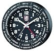 Luminox World Time Clock Watch Black Anodized Aluminum Black Leather Pouch - Luminox LWAC.B