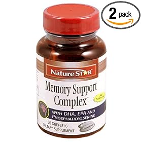 NatureStar Memory Support Complex Dietary Supplement Softgels, 60-Count Bottles (Pack of 2)