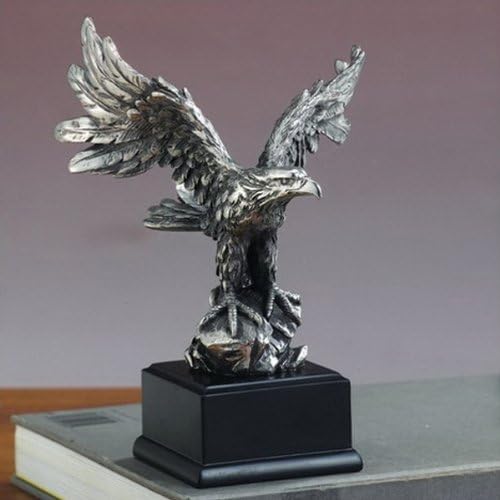 Pewter Eagle Bronze Plated Resin Sculpture, 7.5 inches H