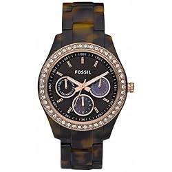 Fossil Stella Faux Tortoise Quartz Multifunction Brown Dial Women's Watch - FS ES2923
