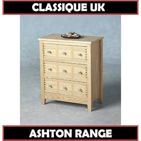 Ashton 3 Drawer Chest Ash Veneer