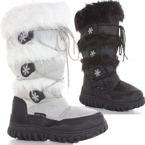 Womens Winter Mucker Black Fur Lined Moon Ladies Snow Boots