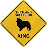 ONLY  SHETLAND SHEEPDOG XING  CROSSING SIGN DOG