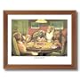Dogs Playing Poker At Table Animal Picture Oak Framed Art Print #4