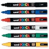 uni Posca PC5M Marker Medium Tip Line Width 1.8-2.5mm Assorted - Ref 5014013-01 (Pack 6)